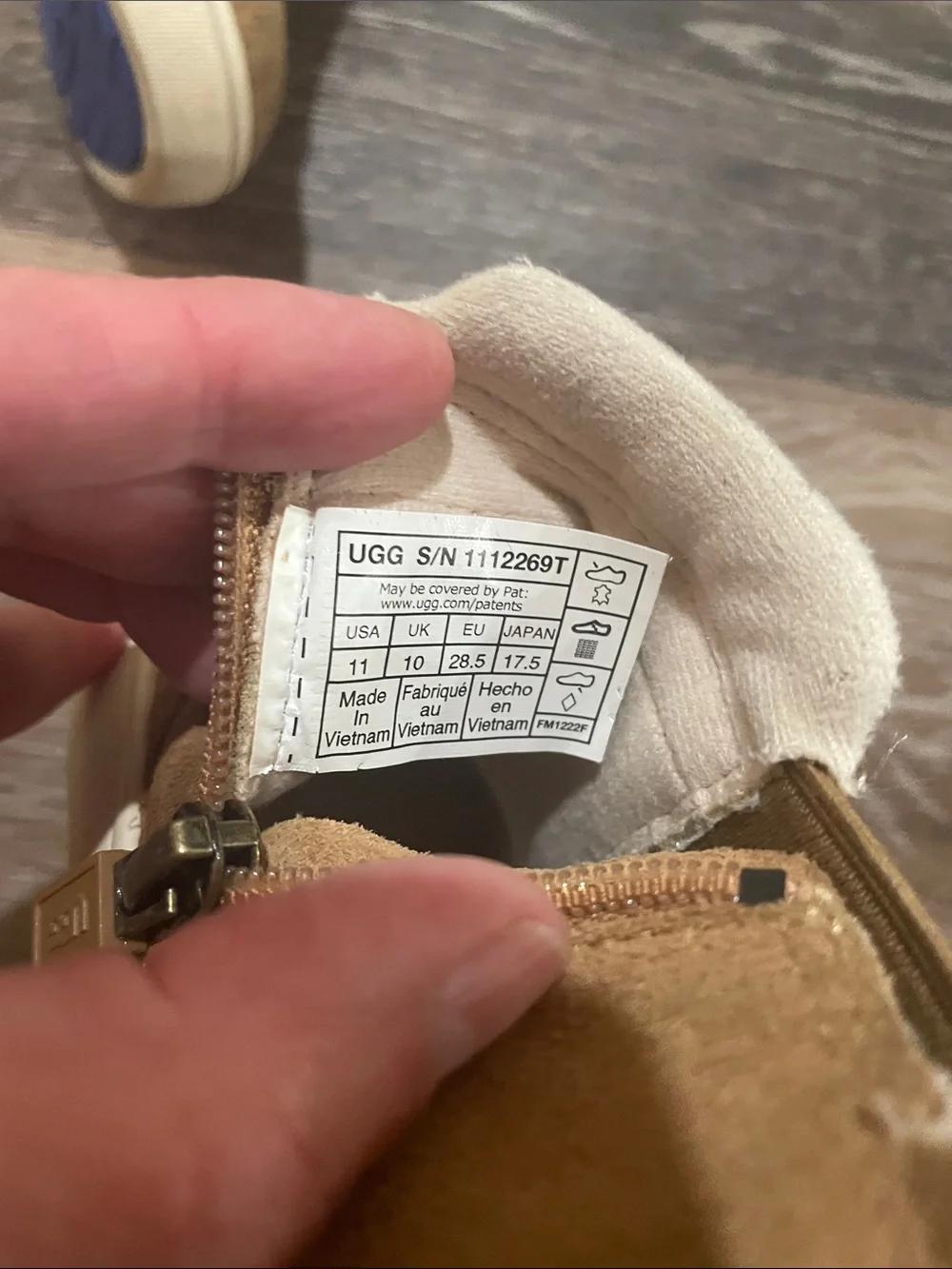 UGG Kids Tan Suede Zip-Top Ankle Boots
